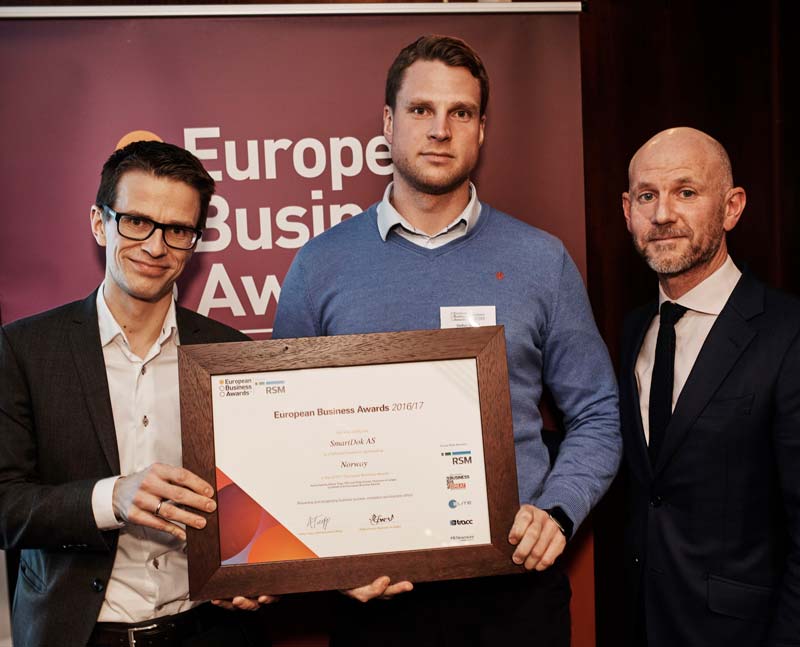 Steffen Nerdal SmartDok mottar European Business Award